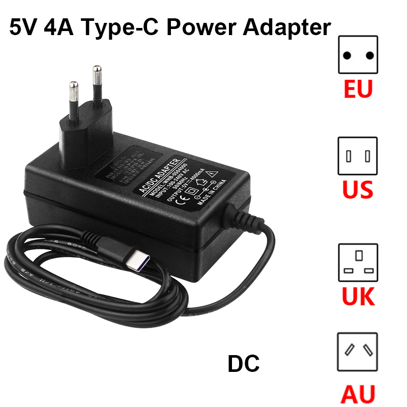 Banana Pi Bpi-M5 - 5V 4A電源 20W USB Type-C電源アダプター EU