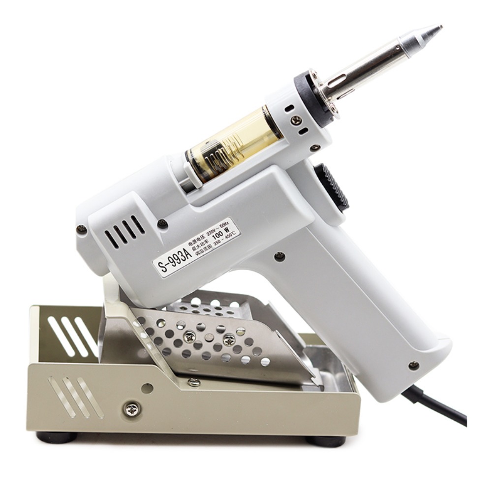 Desoldering Gun Vacuum Electric - S-993A シングルポンプ電動はんだ除去ガン電動真空はんだ吸盤（110v/100w、スタンド付）1.0mm吸引ノズル