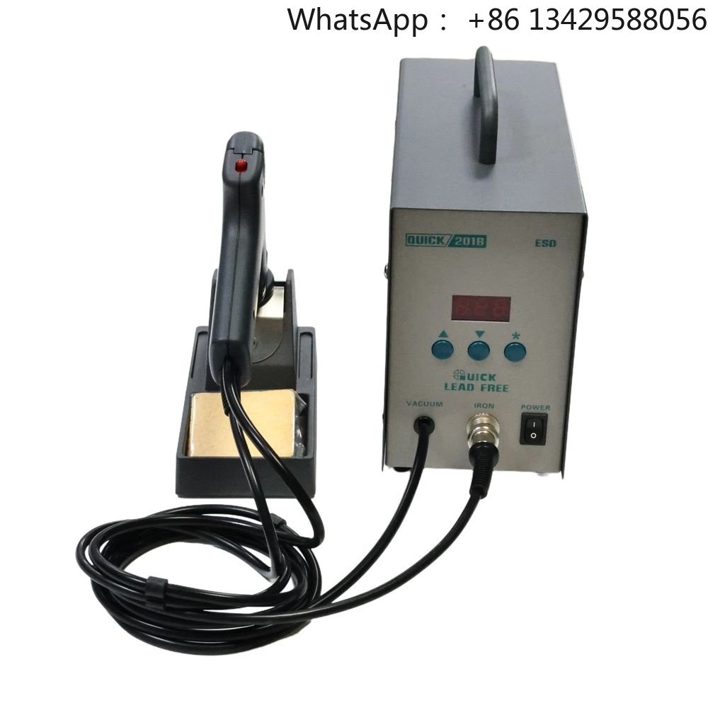 Desoldering Gun Vacuum Electric - Quick 201B 新型はんだ除去ガン、600mmHgの真空圧と200-450℃の温度設定機能付き ℃ 効率的なPCB修理のための制御