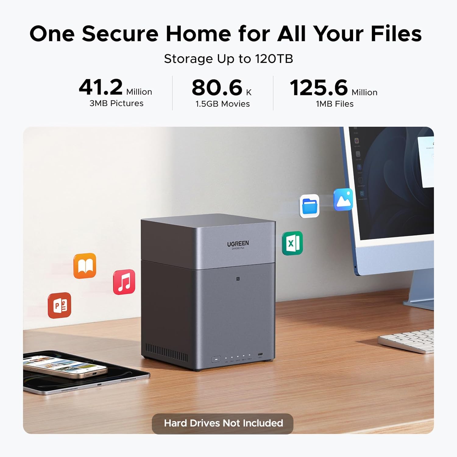 UGREEN NAS DH4300 Plus 4ベイ デスク - Khadas Vim4 8Gb のレビューと価格